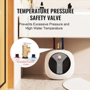 Load image into Gallery viewer, SucceBuy Electric Mini-Tank Water Heater 1440W Hot Water Boiler Storage for Kichen Bathroom Restaurant Shelf Wall Floor Mounted