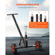Load image into Gallery viewer, SucceBuy 600lbs Tongue Trailer Dolly with 16.5in-22in Adjustable Height & 1-7/8 in Hitch Ball Steel Boat Mover Moving Car Rvs - AMOCART