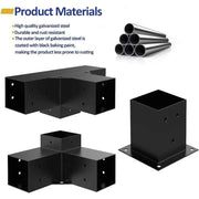 Load image into Gallery viewer, Amocart Pergola Bracket Kit 160x160 x150cm 4pcs 3/4Way Easy Installation For Gazebos Patio Pergolas Log Cabin Outdoor Hardware