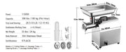 Bild in Galerie-Viewer laden, Amocart Electric Meat Grinder Food Processors Sausage Maker Filler Mincer Stuffer Stainless Steel with 2 Blades for Kitchen