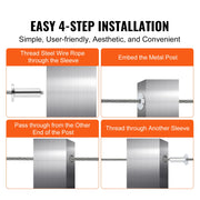 Load image into Gallery viewer, SucceBuy 121/81/101 Pack T316 Stainless Steel Protector Sleeves for 1/8" or 3/16" Wire Rope Cable Railing