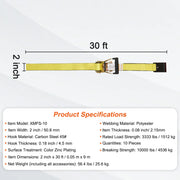 Load image into Gallery viewer, Amocart 10000Lbs Ratchet Tie Down Straps Ratchet with Heavy Duty Track Spring Fittings for Moving Securing Cargo Motorcycle