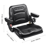 Bild in Galerie-Viewer laden, Amocart Universal Forklift Seat Fold Down Tractor Seat with Adjustable Angle Back and Micro Switch Comfortable Forklift Seat
