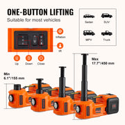 Load image into Gallery viewer, SucceBuy 5T Electric Car Jack Hydraulic Jack with Electric Impact Wrench Built-in Inflatable Pump, LED Light for SUV Sedan Truck