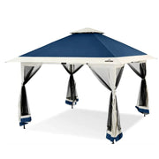 Load image into Gallery viewer, 13x13FT Pop Up Gazebo Outdoor Pop Up Tent Gazebo with Mesh Cover Height Adjustable Canopy Tent Outdoor Gazebo for Backyard