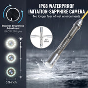 Charger l'image dans la visionneuse de galerie, Amocart Sewer Camera 165ft/50m Self-Leveling Pipeline Inspection Camera with 9"1080P HD Screen with Lights-12LED for Duct Pipe