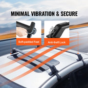 Load image into Gallery viewer, SucceBuy 155LBS Roof Rack Crossbar Adjustable Aliuminum Roof Rail Crossbar Retractable Baggage Luggage Carrier Top Roof Crossbar
