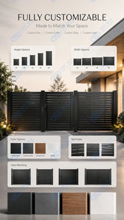 Load image into Gallery viewer, Modern Rustproof Aluminum Fence Slat Fence Panel Powder Coated Privacy Fence For Outdoor Yard Easy Installation Durable Design