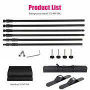 Bild in Galerie-Viewer laden, Double-Crossbar Backdrop Background Stand Frame Support System For Photography Photo Studio Video Muslin Green Screen