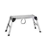 Bild in Galerie-Viewer laden, SucceBuy Folding Work Platform 330 lbs Load Capacity Aluminum Drywall Stool Ladder Heavy Duty Work Bench w/ Non-Slip Feet