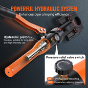 Load image into Gallery viewer, SucceBuy Copper Pipe Crimping Tool Hydraulic Driven Press Tool with 3/8" 1/2" 5/8" 1" Jaws for ASTM F1807 Pex Pipe Copper Ring - AMOCART