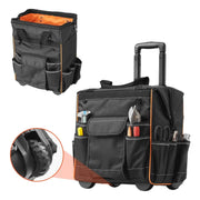 Load image into Gallery viewer, SucceBuy 110Lbs Rolling Tool Bag 25 Pockets Roller Tool Bag on Wheels with Telescoping Handle Toolbag Organizers for Mechanic