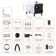 Load image into Gallery viewer, Amocart 2/8KW Diesel Heater 12V/24V All in One Diesel Air Heater with Bluetooth Display Screen&CO Alarm Fit for Vehicle Outdoor