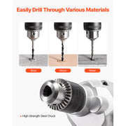 Load image into Gallery viewer, SucceBuy Drill Mixer 1/2in 5/8 in Corded Electric Drill Mixer Set Mixing Drills Machine D-Handle Handheld Cement Mixers - AMOCART
