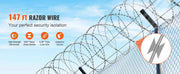 Bild in Galerie-Viewer laden, Amocart Razor Wires Razor Barbed Wire Razor Wire Fencing Fence Double Spiral Barbed Wire Galvanized Wire Rolls Razor for Garden