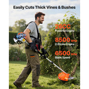 Load image into Gallery viewer, SucceBuy Gas Hedge Trimmer 2 Cycle Gas Power Handheld Hedge Trimmer Weed Eater with Protective Gear Set for Trimming Shrub Bush