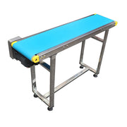 Load image into Gallery viewer, PU Food Grade Belt Conveyor 1000mm Table Double Guardrail Optional Steel Body Adjustable Speed for Factory Inkjet Coding Machine