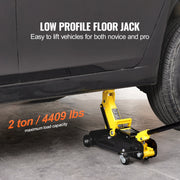 Bild in Galerie-Viewer laden, Amocart Low Profile Floor Jack 2T Heavy Duty Iron Hydraulic Racing Floor Jack Hydraulic Car Jack Single Piston Quick Lift Pump