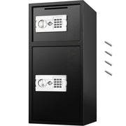 Load image into Gallery viewer, SucceBuy 33" Double Door Safe Deposit Box Secret Hidden Piggy Bank Steel Separate Storage Space Electronic Lock for Office Home - AMOCART
