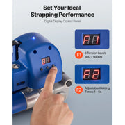 Load image into Gallery viewer, SucceBuy Electric Strapping Machine with Digital Display fit 0.39-0.74in Wide Straps Handheld Pallet Banding Tool for Packaging - AMOCART