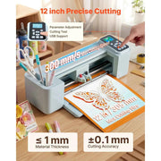 Load image into Gallery viewer, Amocart Vinyl Cutting Machine 12in 5000+ Built-in Resources Compatible w/ Mac Windows Android and iOS for Creating Crafts Cards