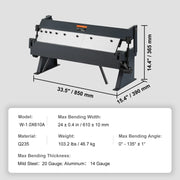 Load image into Gallery viewer, SucceBuy Box and Pan Brake 24Inch/36Inch/ 48Inch 0-130 Degrees Sheet Metal Bending Brake Portable Metal Bender for Metal Bending