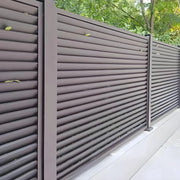 Load image into Gallery viewer, Modern Rustproof Aluminum Fence Slat Fence Panel Powder Coated Privacy Fence For Outdoor Yard Easy Installation Durable Design