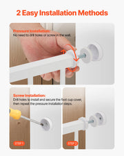 Load image into Gallery viewer, SucceBuy Baby Gate 28/30/36 Inches High Dog Gate Easy Step Walk Thru Child Pet Security Pressure Mount Kit Wall Cups Doorways