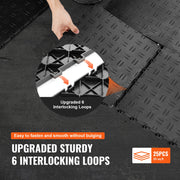 Charger l'image dans la visionneuse de galerie, SucceBuy Garage Tiles Interlocking 12in 25/50Pcs Garage Floor Covering Tiles Non-Slip Double-Sided Texture for Garages Repair