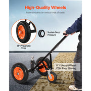 Load image into Gallery viewer, SucceBuy 1000/1200lbs Tongue Trailer Dolly Carbon Steel Boat Mover with 16.7in/18in - 22in Height Adjustable for Moving Cargo - AMOCART