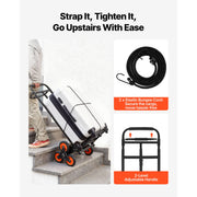Load image into Gallery viewer, SucceBuy Stair Climbing Cart 220 lbs Stair-Climbing Capacity Heavy-Duty Folding Trolley Cart w/ Telescoping Handle for Groceries - AMOCART