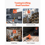 Load image into Gallery viewer, Amocart 3-in-1 1100Lbs Electric Hoist Winch 1500W Portable Power Winch 30 ft Lifting Height for Garage Warehouse Factory Towing