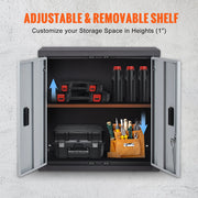 Bild in Galerie-Viewer laden, Amocart Foldable Wall Cabinet Metal Garage Locker Mounted Tool Chest Adjustable Shelf Magnetic Door for Warehouse Office Home