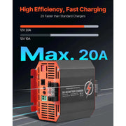 Load image into Gallery viewer, Amocart 12V 20/30/40/60A DC to DC Battery Charger 250/375/500/750W for Lead-Acid Lithium AGM GEL Multi-Stage Charging for RVs