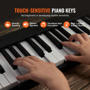 Load image into Gallery viewer, SucceBuy 88 Key Folding Keyboard Piano Bluetooth, MIDI Portable Electronic Digital Foldable Piano Rechargeable for Beginners Use