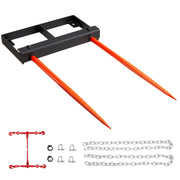 Bild in Galerie-Viewer laden, Amocart 49" Hay Spear Bale Spears 3000lbs Loading Capacity Skid Steer Loader Tractor Bucket Attachment with Stabilizer Spears