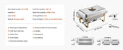 Bild in Galerie-Viewer laden, SucceBuy 8 Qt 2 4 Pack Chafing Dish Buffet Set Stainless Steel Chafer with 4 Full Size Pans Rectangle Catering Warmer Server
