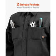 Load image into Gallery viewer, Amocart Flame Resistant Welding Jacket 7oz. FR Shirts for Men Machine Washable Cotton Heat-Resistant Welding Shirt - XL Size