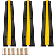 Load image into Gallery viewer, Rubber Speed Bump 1 Channel Driveway Cable Protector Ramp Wire Cover Cord Guard for Parking Lot Warehouses Traffic