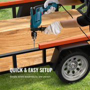 Load image into Gallery viewer, SucceBuy 1/2-Sided Trailer Tailgate Lift Assist 180/360lbs Open Utility Trailer System with Side Rail for Truck Tailgate Lifting - AMOCART