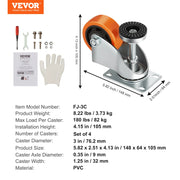Load image into Gallery viewer, SucceBuy 4Pcs Leveling Casters Heavy Duty Swivel Caster Wheels with Handle Design Height Adjustable Feet for Workbench Machine
