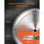 Load image into Gallery viewer, Amocart Circular Saw Blade Fine Finish Aluminum Cutting Blade for Circular Saw with Noise-Reducing Heat Vents for Cutting Steel