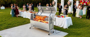 Bild in Galerie-Viewer laden, SucceBuy 46/52 Inch Stainless Steel Rotisserie Grill Outdoor BBQ Pig Lamb Charcoal Spit Roaster Kit