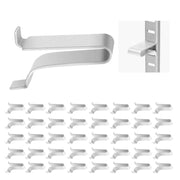 Bild in Galerie-Viewer laden, Amocart 40PCS Shelf Clips Adjustable Steel Pilaster Shelf Clips Compatible with Wardrobes Cabinets for Metal Wood Glass Shelves