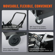 Load image into Gallery viewer, SucceBuy Welding Cart 3-Tier Welder Cart with Swivel Wheels Safety Chains Rolling Tank Storage for Plasma Cutter Welding Machine