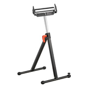 Load image into Gallery viewer, SucceBuy Roller Stand 250lbs/135lbs LBC Adjustable Height with 11.5in Polished Steel Roller Head Woodworking Extension Support - AMOCART