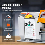 Load image into Gallery viewer, SucceBuy Metal Lathe Machine 7'' x 13.78'' 0-2200 RPM Continuously Variable Speed 500W & Tool Box for Processing Precision Parts
