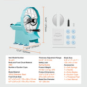 Load image into Gallery viewer, SucceBuy Manual Vegetable Fruit Slicer 0-0.5"/0-12mm Adjustable Commercial Slicer Machine Stainless Steel Blade Food Cutter
