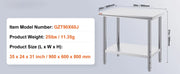 Load image into Gallery viewer, Amocart Stainless Steel Table for Prep & Work Metal Commercial Kitchen Heavy Duty Table with Adjustable Under Shelf and Foot
