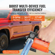 Load image into Gallery viewer, Amocart Fuel Transfer Pump 12V DC 5GPM / 8GPM / 12GPM Portable Type Electric Diesel Transfer Pump for Diesel Methanol Blends